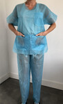 Odzież chirurgiczna Niebieska bluza + spodnie 100 szt 25g